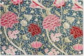 Tuindecoratie Bloemen - Vintage - Roze - Botanisch - 60x40 cm - Tuinposter - Tuindoek - Buitenposter