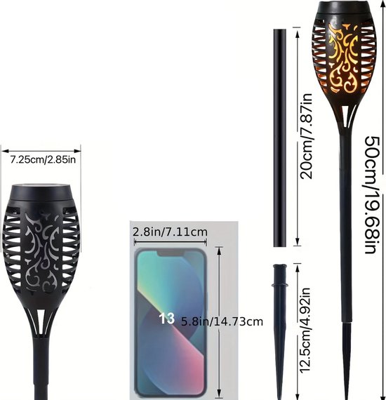 Éclairage de jardin Livano - Lampes de jardin - Éclairage Éclairage extérieur - Siècle des Lumières de Jardin - Lampe LED - Lumière - Alimentation solaire - LED - 6 pièces