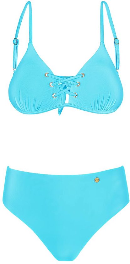 Bikini met veters detail Blauw S