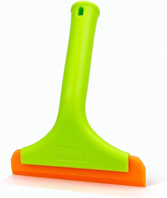 Foto: Zachte siliconen glaszuiger streak free squeegee voor raam spiegels badkamerdeur auto voorruit raamkleurfolie 19 x 15 cm lichtgroen met zuignap window wiper