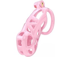 Rimba Toys - P-Cage PC01 - Kunststof Kuisheidskooi - Peniskooi - Chastity - Roze - Verkrijgbaar in 3 maten