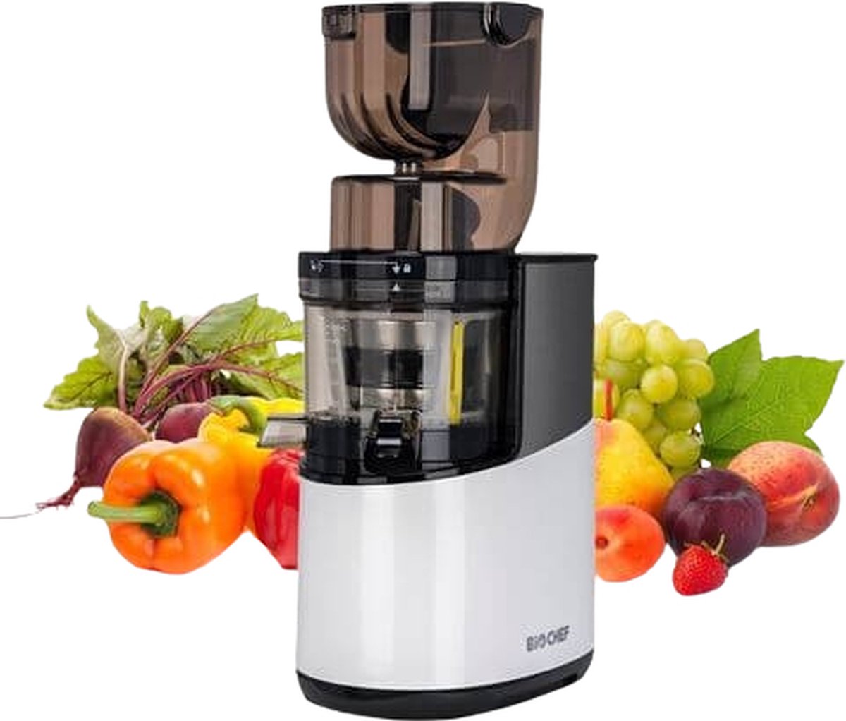 BioChef Atlas Slowjuicer – Groenten & Fruitpers – Wit – 250W