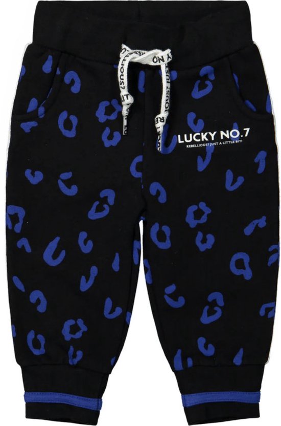 Lucky nr 7 leopard sweatpants maat 74/80 blue leopard