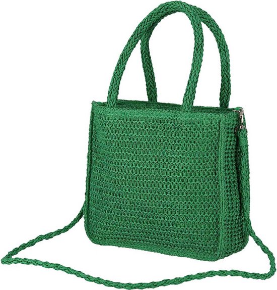 Sac bandoulière tressé Sarlini Vert