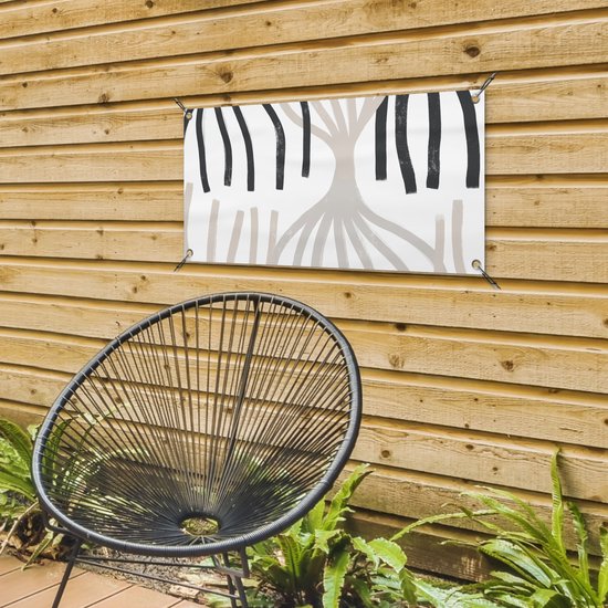 Tuinposter - Pastel - Abstract - Patronen - Poster voor buiten - Schuttingdoek - Muurdecoratie - 80x40 cm - Tuindoek - Buitenposter