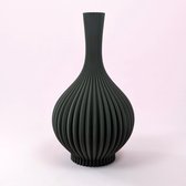 Dastium Home - 3D geprinte vaas Eline - Mat Groen - 40 cm - Vaas voor zijden bloemen - Woonaccessoires voor droogbloemen