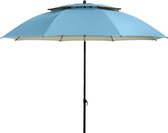 Windprofi 200cm in appelgroen I parasol voor het strand of balkon I met windklep I in hoogte verstelbare parasol I met UV-bescherming I opvouwbare parasol I strandparasol