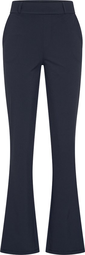Mylady Travel Broek Jamini flaredNavy (ML052410 ) Maat S, stofsamenstelling 84% polyamide 16% elastaan ,Een duurzame, kreukvrij, snel droog.wassen 30°C ,comfort van stretch