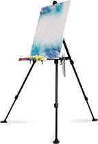 luminium ezel Parijs 165 cm - veldschildersezel en tafelezel in één - geschikt voor kleine en extra grote doeken - canvas ezel slechts 1 kg ultralicht draagbaar en stabiel