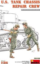 1:35 MiniArt 35481 WWII U.S. Tank Chassis Repair Crew - 2 Figuren met Gereedschap Plastic Modelbouwpakket