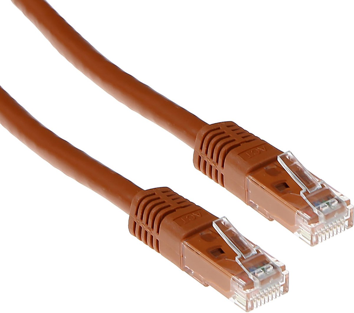Image of ACT Bruine 1 meter U/UTP CAT6 patchkabel met RJ45 connectoren IB1601