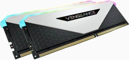 Corsair Vengeance RGB RT - Geheugen - DDR4 - 16 GB: 2 x 8 GB - 288-PIN - 3600 MHz - CL18 - 1.35V - voor AMD Ryzen - wit