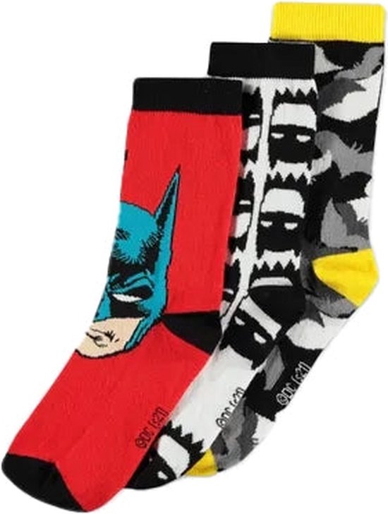 DC Comics Batman - Set van 3 Sokken - 43/46 - Multicolours