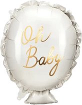 Baby Collectie Folie Ballon Oh Baby | Unisex | 53 x 69 cm | Voor Gender Reveal en Babyshower