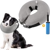 Opblaasbare halsband voor honden, verstelbaar, zacht, comfortabel, snelsluiting, lekbescherming, halsband, voorkomt dat honden en katten na de operatie de naden aanraken en wonden likken