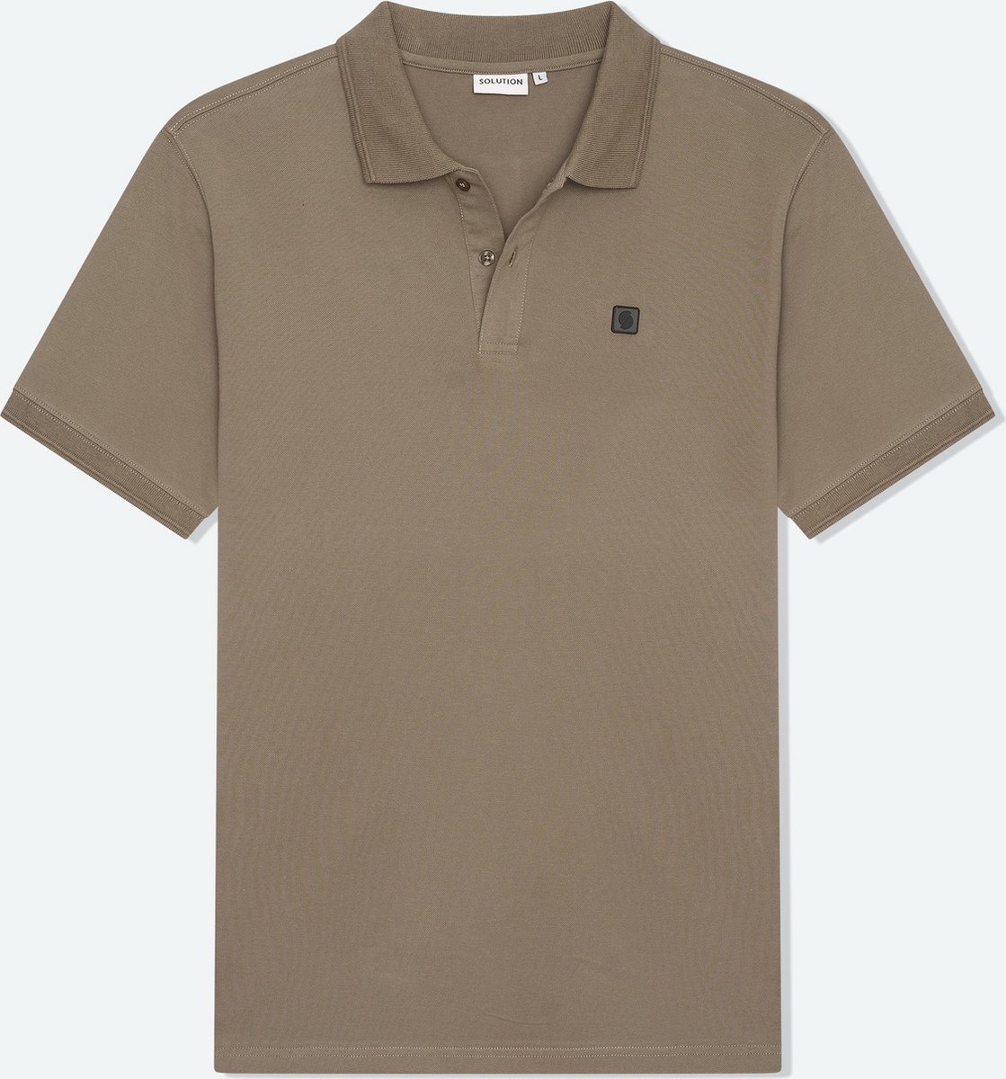 Solution Clothing Olympus - Casual Polo - Knoopsluiting - Korte Mouwen - Volwassenen - Heren - Mannen - Taupe - Beige - S - S - Solution Clothing
