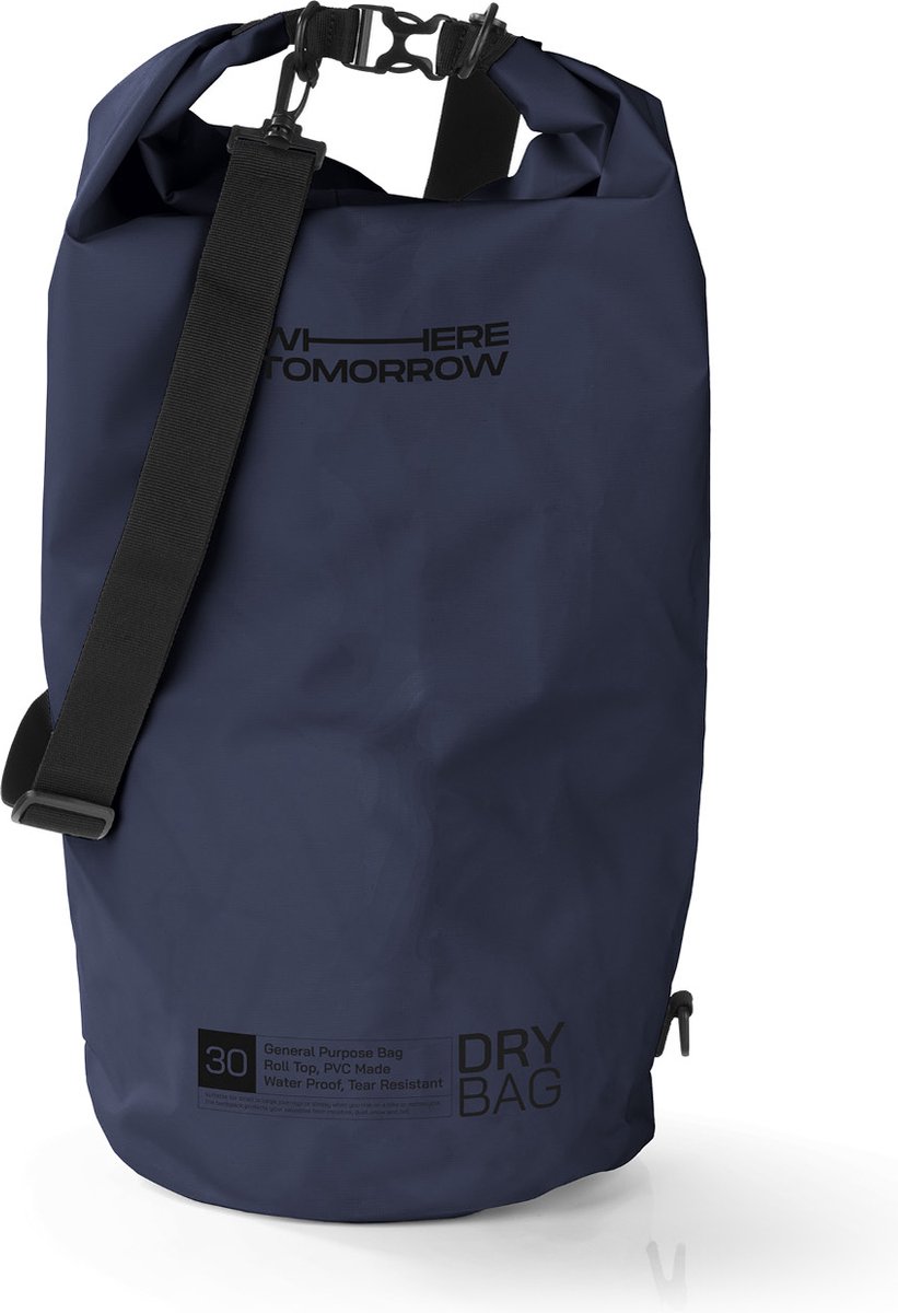 Where Tomorrow PVC dry bag Style 01 30L donkerblauw