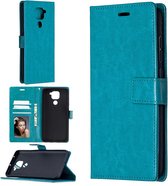 Bookcase Geschikt voor: Xiaomi Redmi Note 9 - Turquoise - portemonnee hoesje