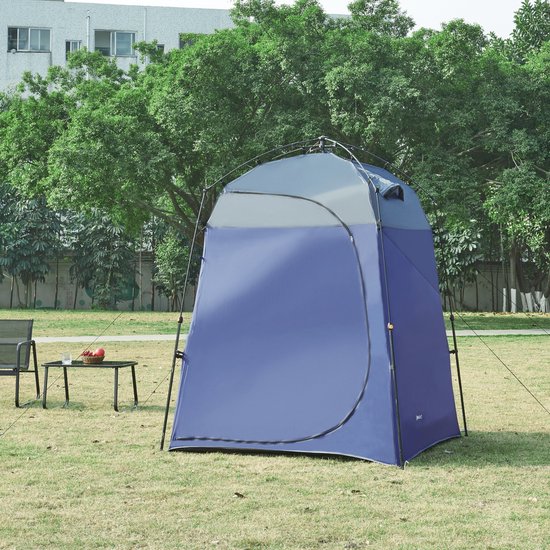 Automatische douche tent Ayas 150x150x200 cm blauw en grijs pro.tec