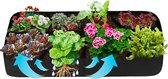 Repus - Planten Groeizak - 8 vakken - Klein 120x60x30 cm - Groeipot - Kweekzak - Growbag - Duurzaam - Herbruikbaar - Bloemen - Planten - Tuinieren - Zwart