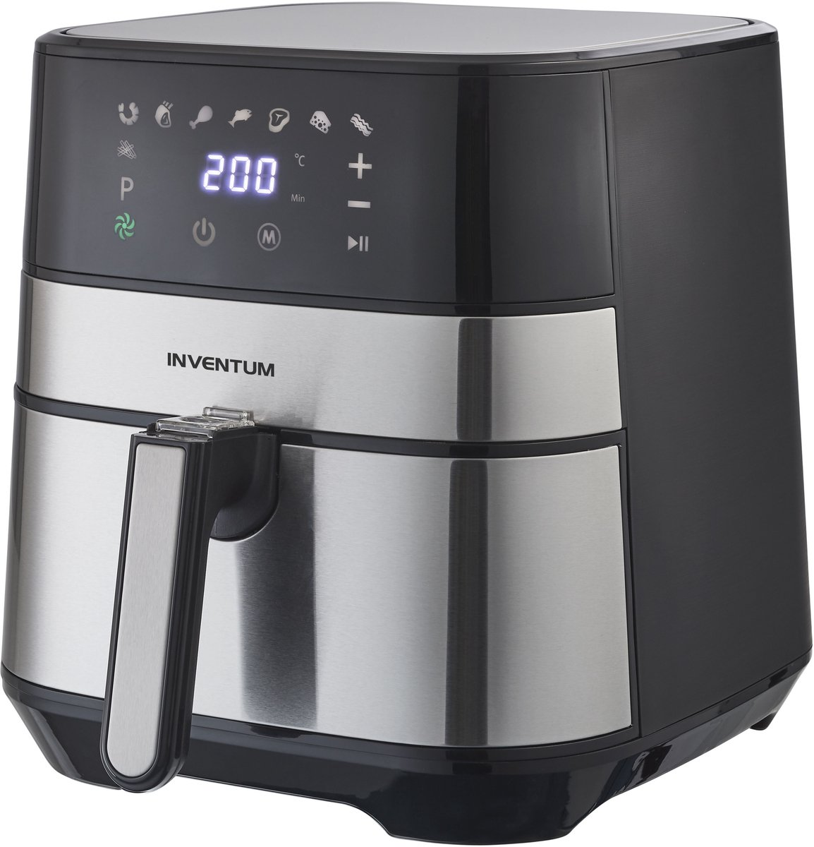 Inventum GF500HLD Airfryer XL - 5L - 8 programma's - 80-200 °C - Tot 5 personen - Zilver/Zwart — afbeelding 5