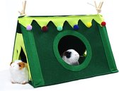 Cavia Forest Hideout Fleece Hoek Hangmat Kleine Dieren Hideaway Huisdier Kooi Habitat Huis Tent Nest Speelgoed voor Fretten Chinchilla's Egels Hamster Zweefvliegtuig Ratten