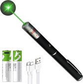 Laserpen Groen + AAA batterie USB Rechargeable - Laserlampje - Laserpointer Kat - Laser - USB Oplaadbaar - CE Certificaat - Laser-pointer Lange Afstand, Laser-pointer Pen, TV Led Lcd - AA Batterijen - Batterijen inbegrepen