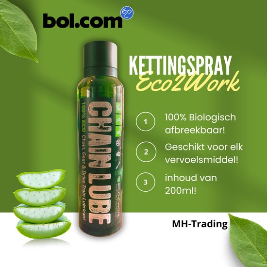 Kettingspray - 200ml - Kettingreiniger - Kettingspray motor - Kettingspray fiets - Kettingvet - Smeermiddel - Kettingolie - Duurzaam - Eco2work