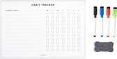 Planbooks - Magnetic Habit Tracker - Suivi de la semaine sur tableau blanc - A4 - Y compris Marqueurs et gomme