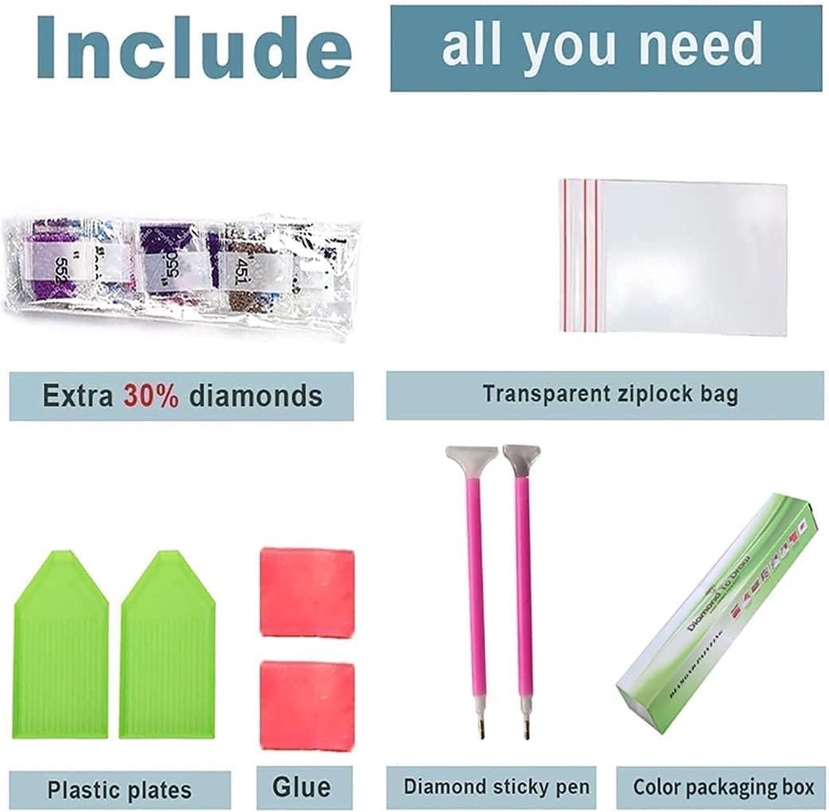 5D DIY Diamond Art Kits voor Volwassenen, Diamant Schilderen Tijger Kristal Strass Kruissteek Canvas Schilderij Edelsteen Art Kits met Diamant Schilderij Accessoires, voor Thuis Muur Decor Geschenken
