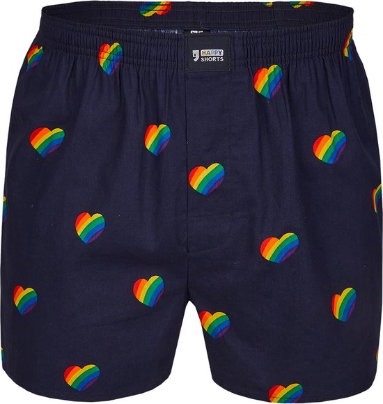 Happy Shorts Boxer Large Pride Rainbow Hartjes - M