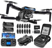Drone professionnel avec GPS - Zwart- Caméra 4K - Transmission en direct via 5G WiFi FPV - Technologie EIS - Caméra à cardan - 50 minutes de vol avec 2 batteries - Moteur sans balais [IT/ ES-3]