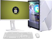 Bol.com peta Gaming Set Iceberg - Ryzen 7 5700G - 16GB - 1.0TB SSD - Radeon RX Vega 8 - WiFi - Windows 11 Pro (GamePC + 24" Full... aanbieding