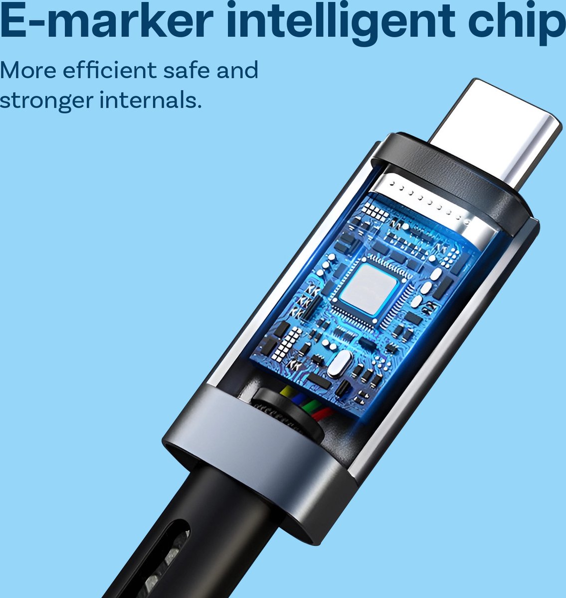 USB4 USB-C kabel 1m 240W snel opladen 40Gbps data 8K@60Hz schermuitvoer gevlochten duurzaam - Afbeelding 5
