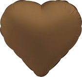 Folat - Ballon Aluminium Coeur Marron Chocolat - 45 cm