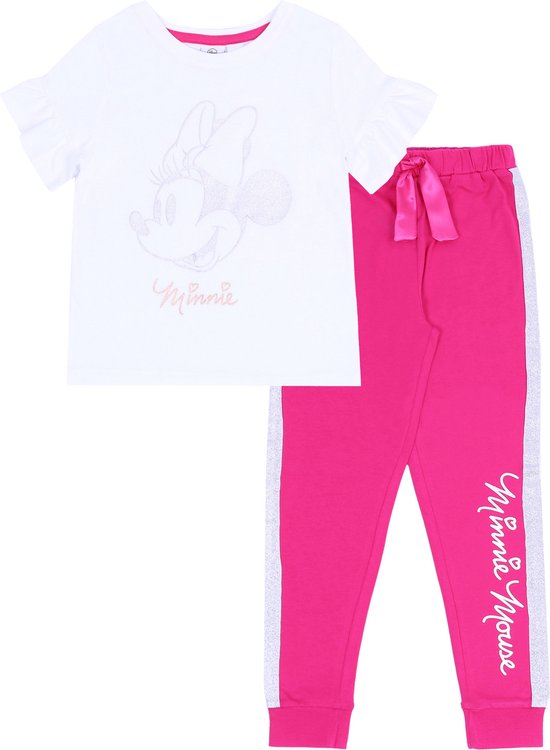 Wit-roze trainingspak voor meisjes Minnie Mouse DISNEY