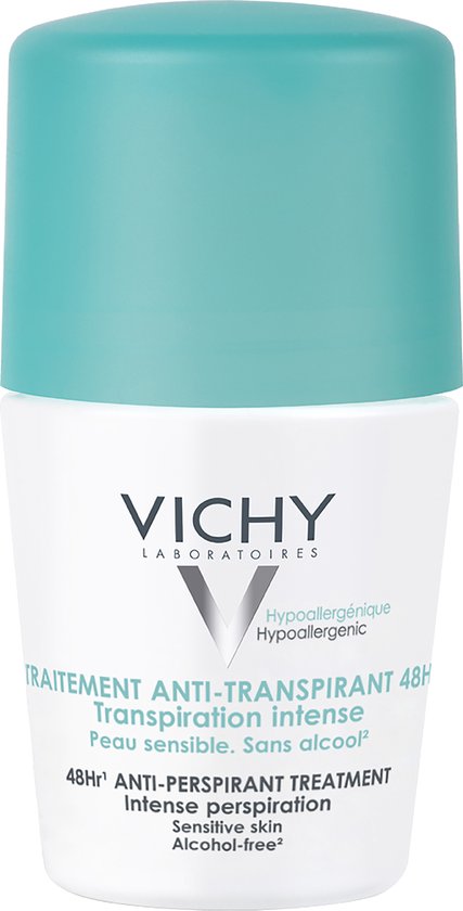 Foto: Vichy deodorant intense transpiratie roller 48 uur 50ml gevoelige huid