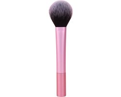 Foto: Poederkwast make up roze luxe poeder kwast poederkwast groot poederkwasten blush brush blushkwast ronde kop powder brush makeup borstel