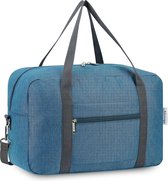 Ryanair handbagage 40x20x25 & handbagage tas voor vliegtuig - opvouwbare reistas voor dames & weekender dames - handbagage koffer 20L (marineblauw (met schouderband))