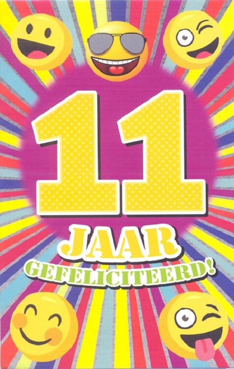Wenskaart 11 Jaar Gefeliciteerd - Gratis verzonden