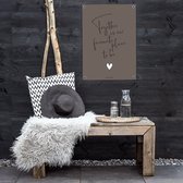 MOODZ design | Tuinposter | Buitenposter | Together is our favourite place to be | 50 x 70 cm | Bruin