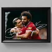 Mohamed Salah Ingelijste Handtekening – 15 x 10cm In Klassiek Zwart Frame – Gedrukte handtekening – Voetbal - Football Legend - Liverpool FC - Anfield Road - You'll Never Walk Alone - Egypte - Roberto Firmino
