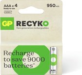Piles rechargeables GP ReCyko + AAA 950 mAh - 4 pièces
