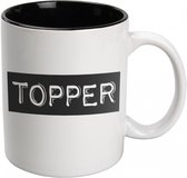 Mok - Koffie - Zwart - Wit - Topper Droptieten