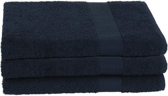 Lot de 3 serviettes de bain Jules Clarysse en Katoen Blauw 70 x 140 cm