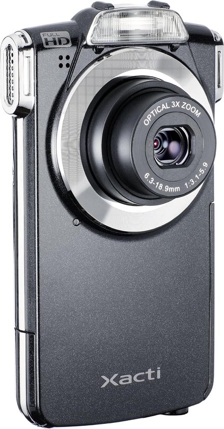 Sanyo VPC-PD1EXBK - SD Pocket Camcorder - Zwart - 10MP - Full HD Video