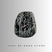 Edel-gedenk-steen Staande Obsidiaan Sneeuwvlok