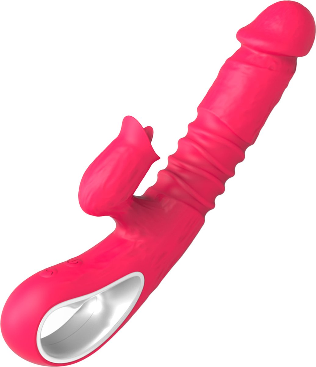 Goedkoopste Cupitoys® Stotende tarzan vibrator - 27cm - 42°c - Roze - 24 standen - Vibrators voor vrouwen en mannen - Sex toys voor vrouwen en mannen