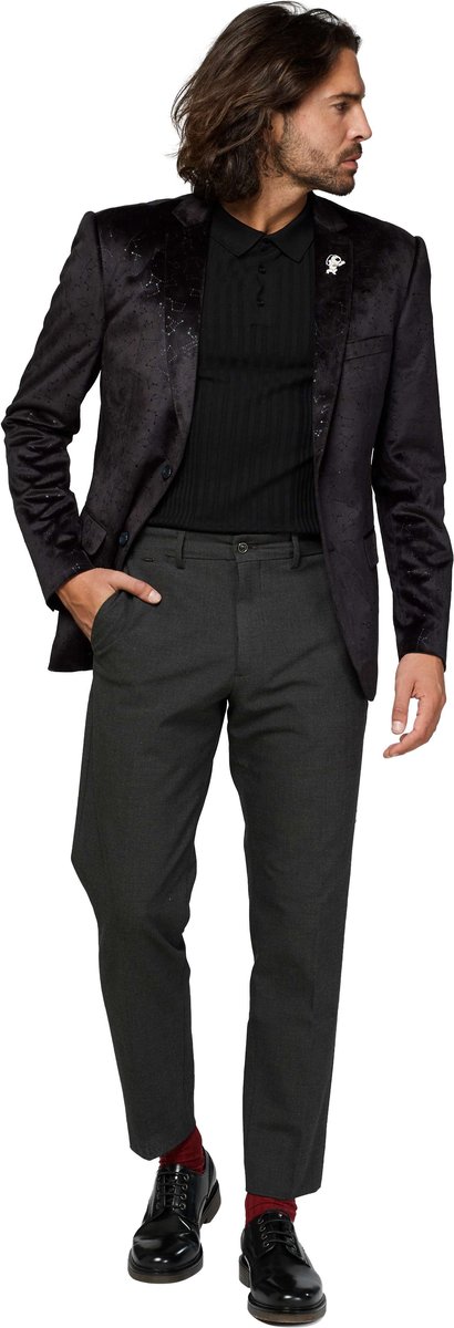 OppoSuits Deluxe Outer Space - Constellations  - Heren Blazer - Casual - Black - Maat EU 58