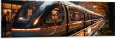 Dibond - Trein - Voertuig - Stad - Mensen - Vervoer - 150x50 cm Foto op Aluminium (Met Ophangsysteem)
